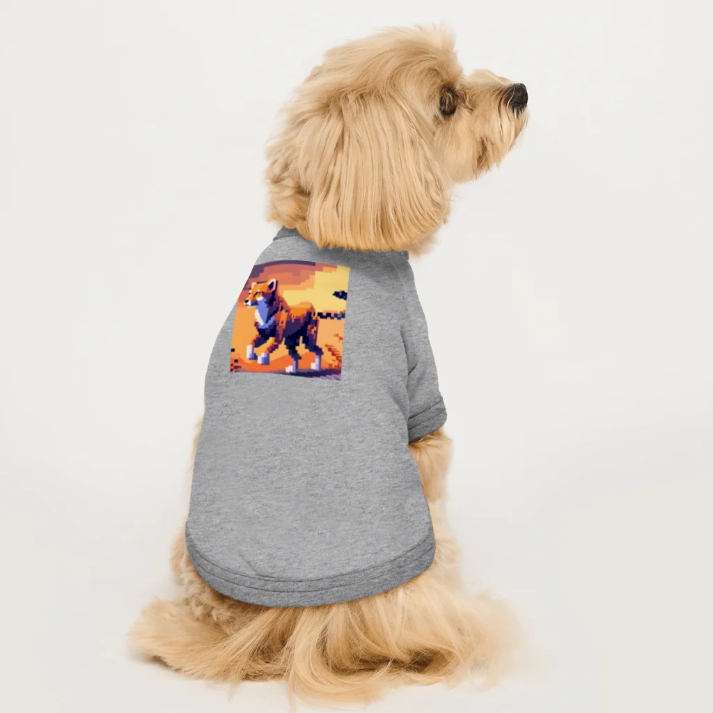 Useponzooのピクセルアート　チーター Dog T-shirt