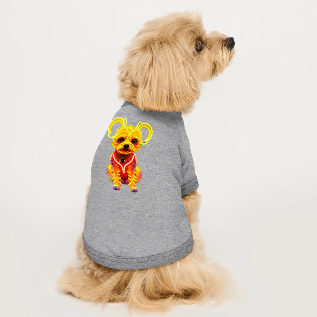 MaKenEekaRaのネオントイプードル Dog T-shirt