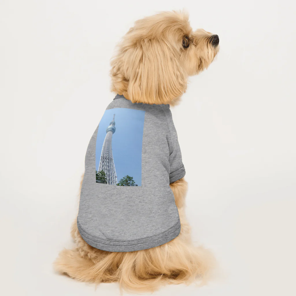 kyurakkoのTOKYO SKYTREE Dog T-shirt