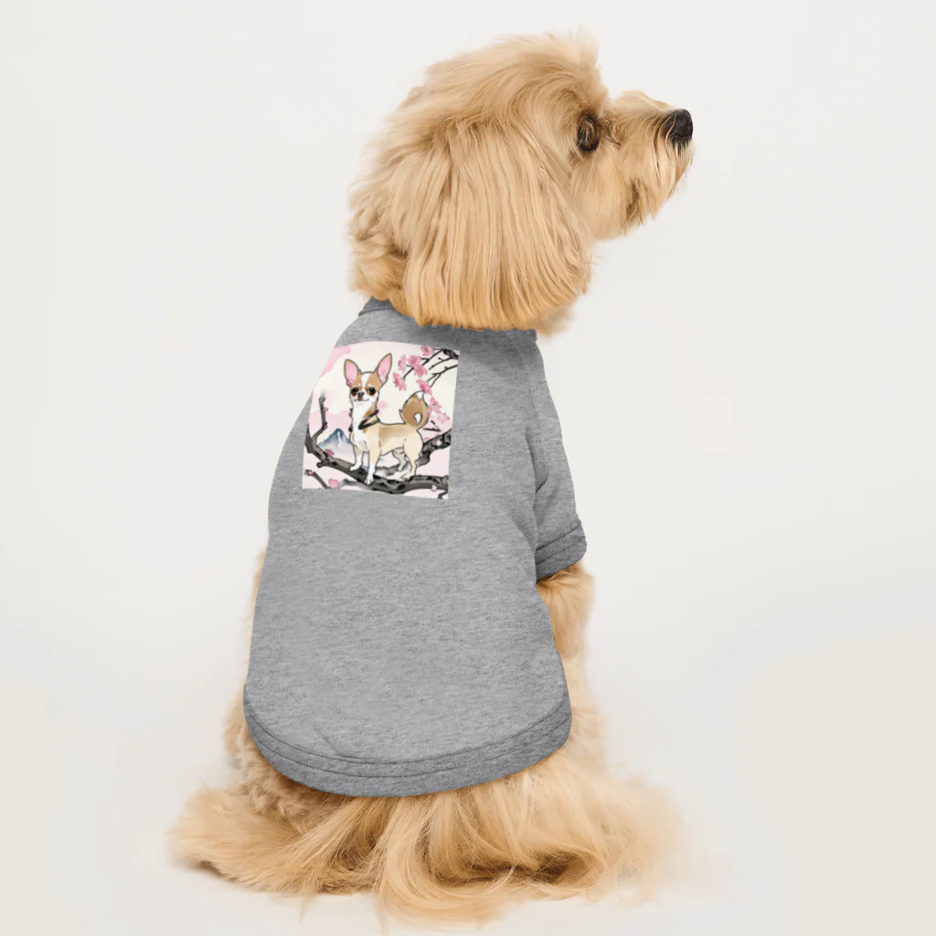 チワワ愛好家ショップの桜舞う日々、チワワと Dog T-shirt