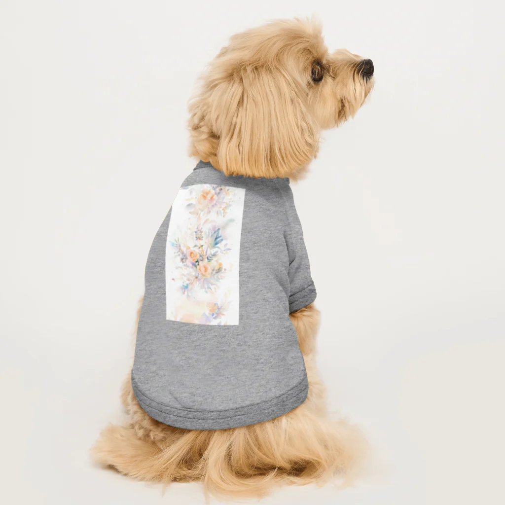 Stellaの水彩画のナチュラルブーケ Dog T-shirt