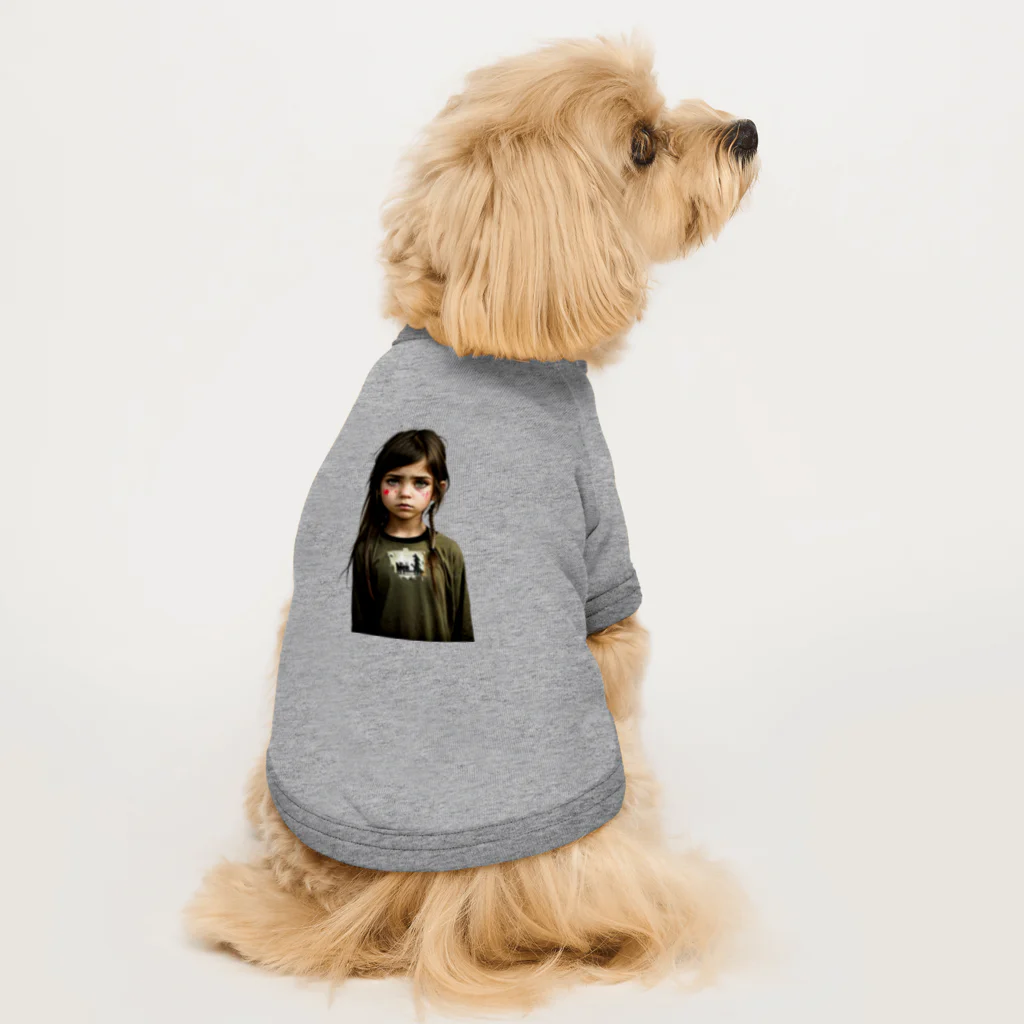 DX-LABB SHOPのウクライナ　少女 Dog T-shirt