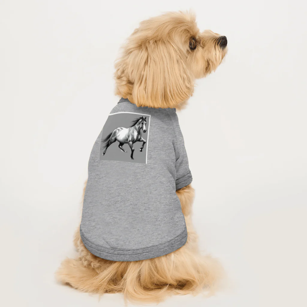 まさのお店の駆ける馬 Dog T-shirt