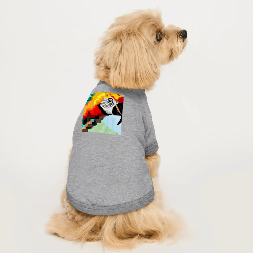 good★holidayのドット絵のオウム Dog T-shirt