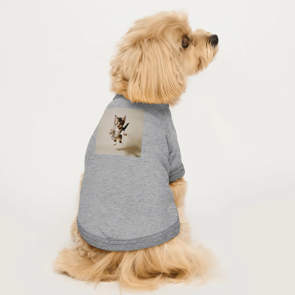 のびのびショップのAI ねこ飛び Dog T-shirt