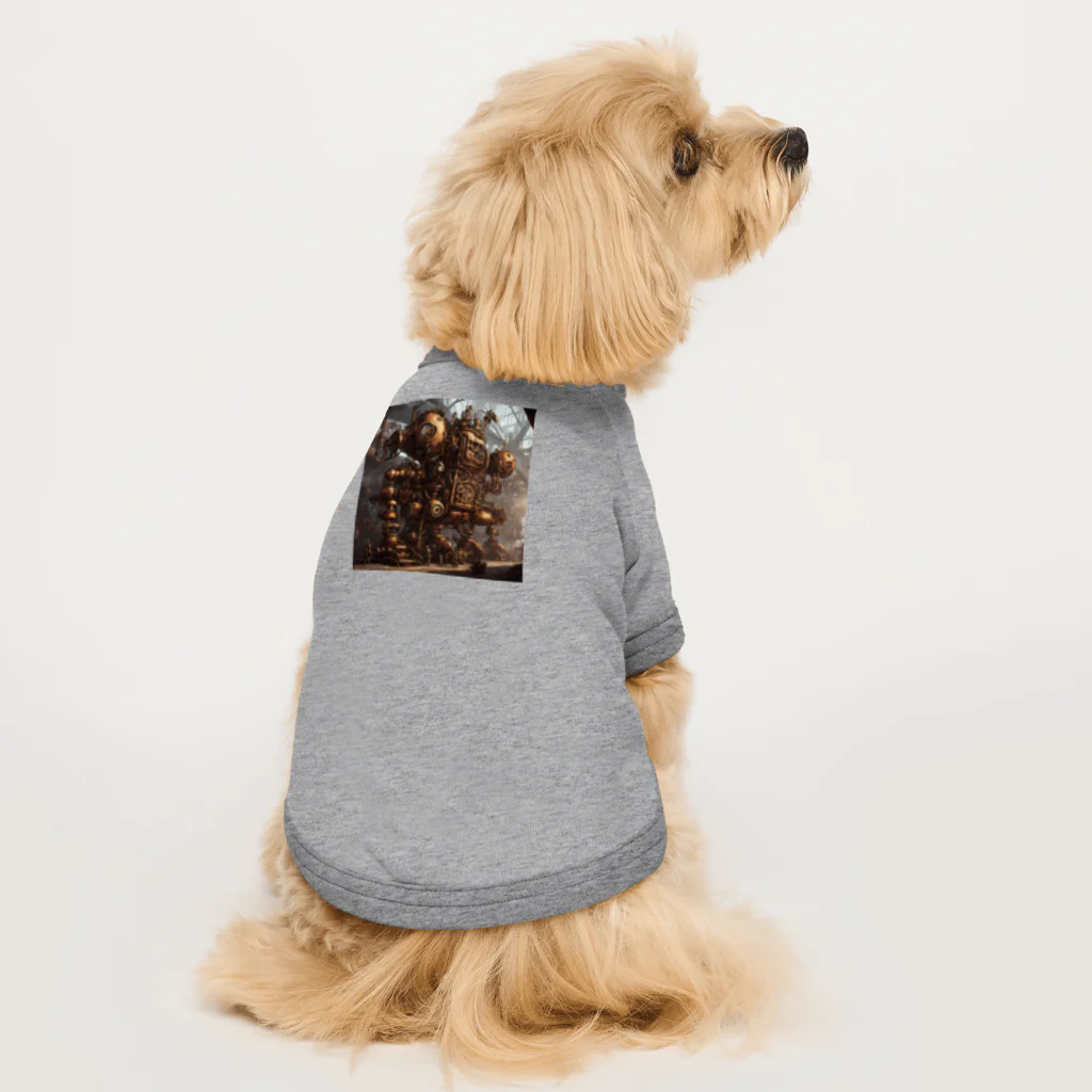 OnePartyのスチームパンクのロボット工場 Dog T-shirt