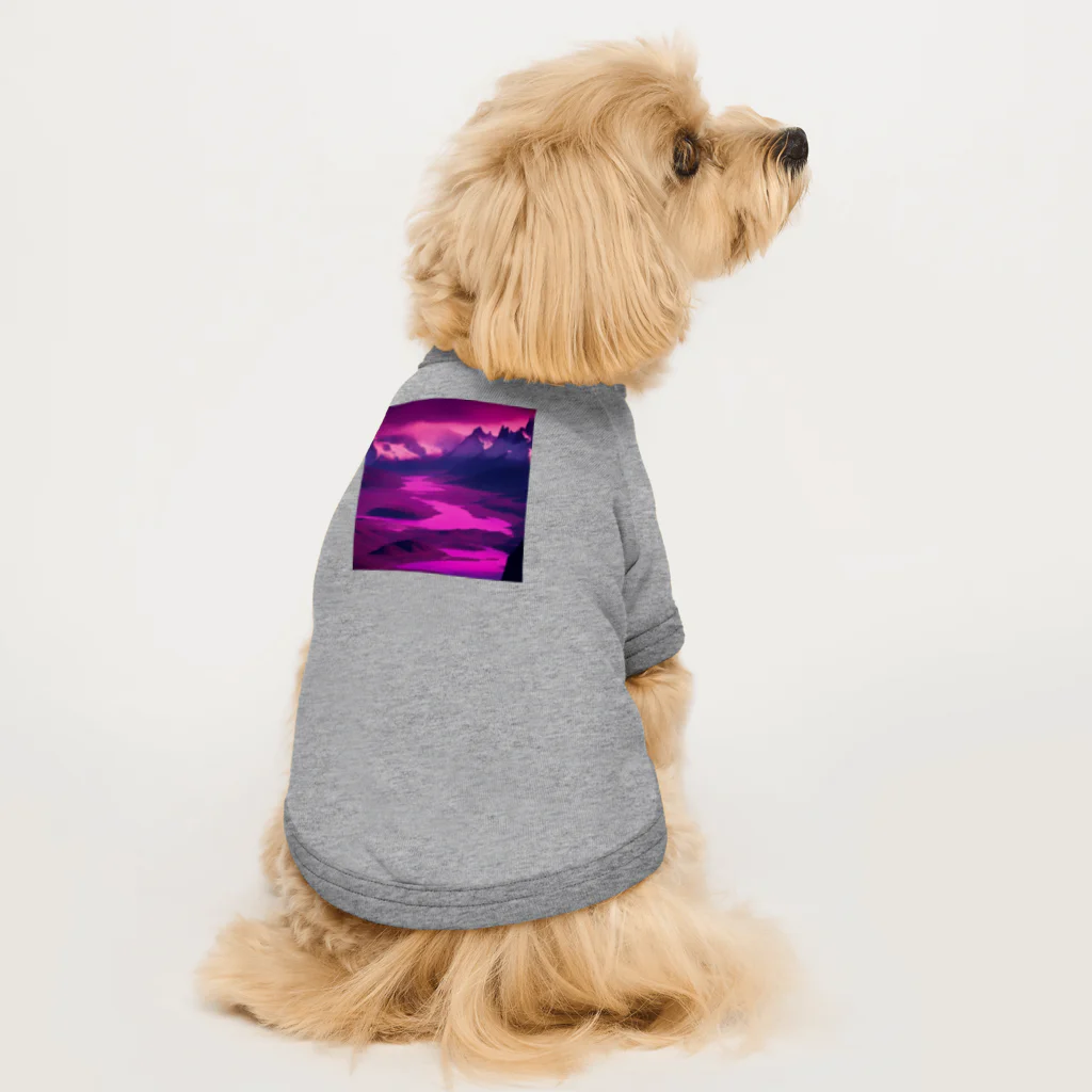 YoMiTの有名な観光スポットをイメージした画像：パタゴニア（アルゼンチン、チリ） Dog T-shirt