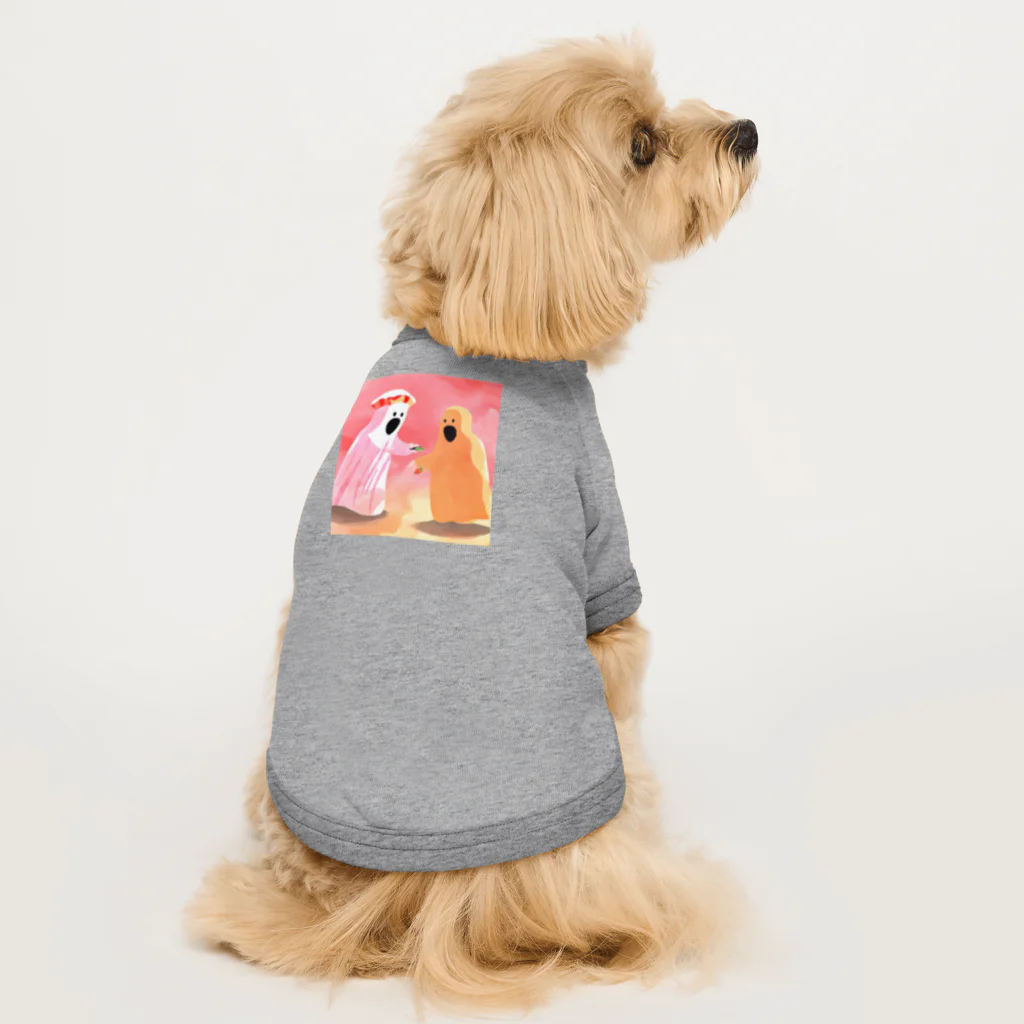 Tokyo Strawberryのみかん屋さんの苺オバケと蜜柑オバケ Dog T-shirt