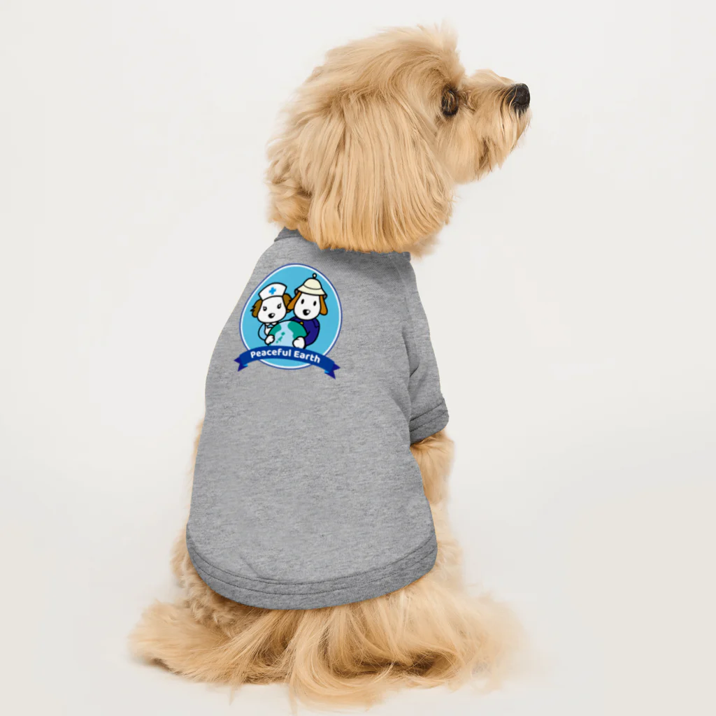 Link Creation online SHOPのPeaceful Earth Dog T-shirt