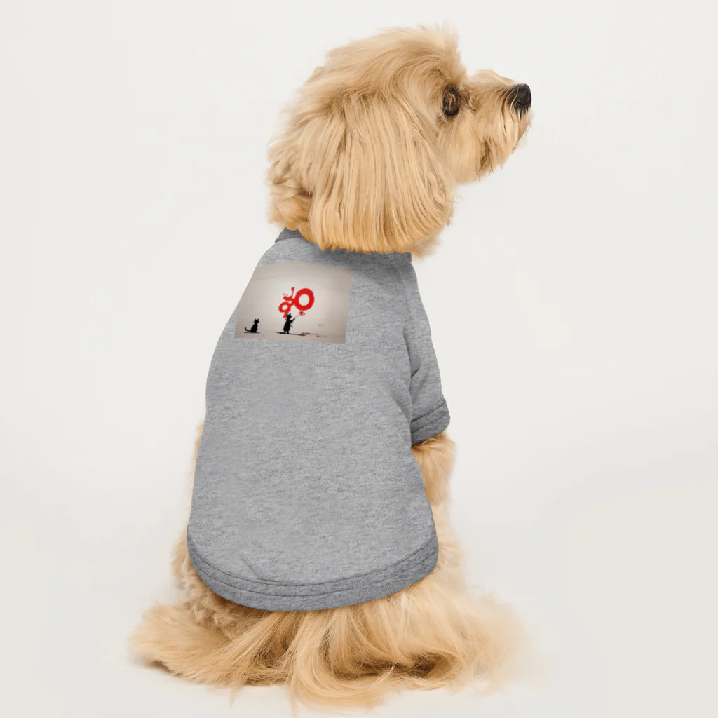 shiba9のバンクシー風　猫のらくがき Dog T-shirt