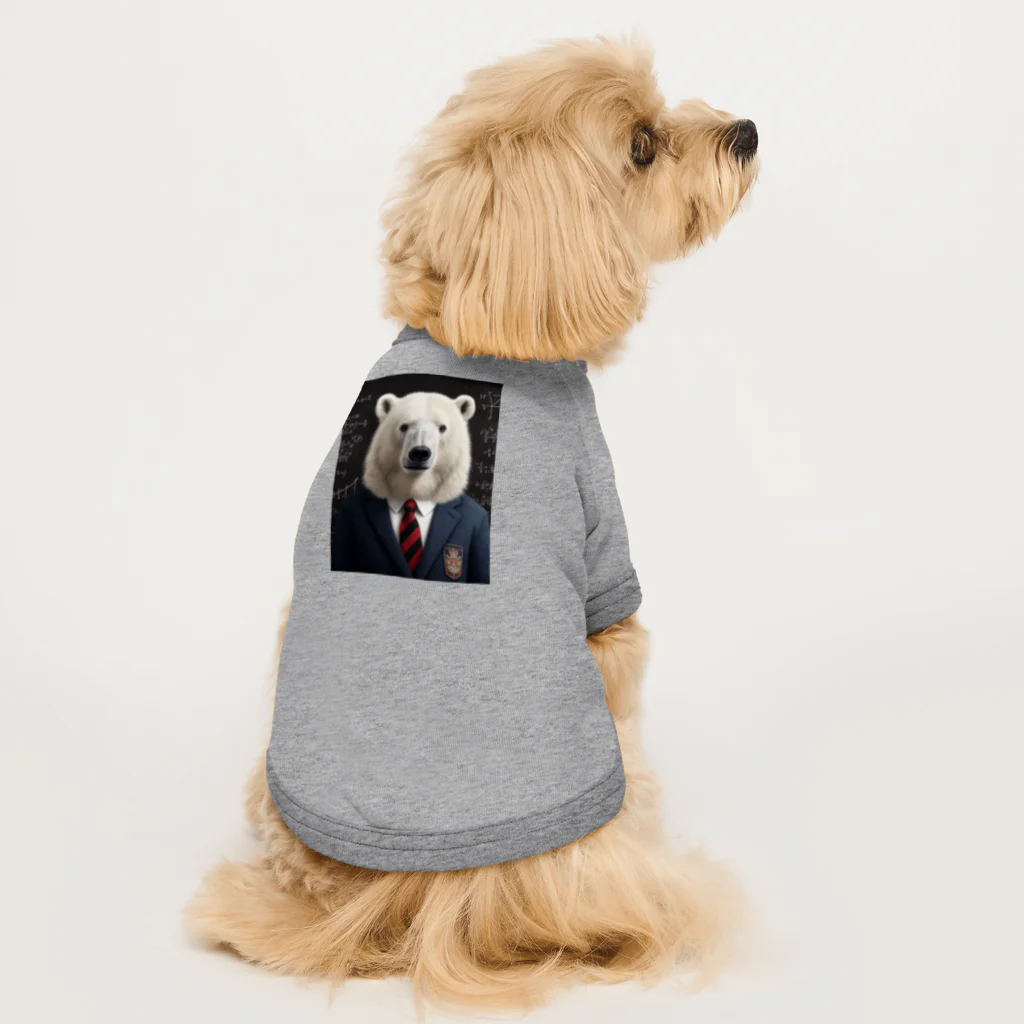 ワンダーワールド・ワンストップの学生服を着たシロクマ② Dog T-shirt