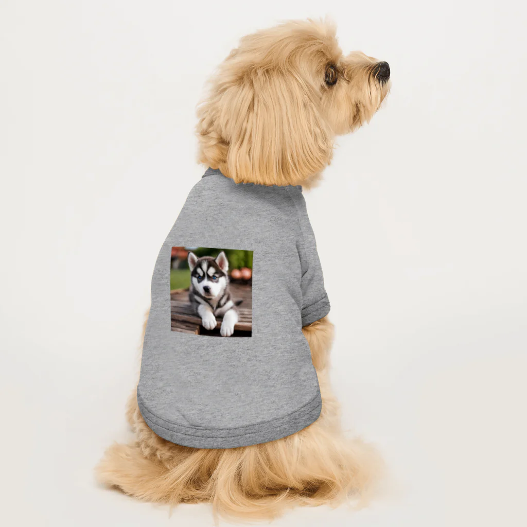 Kybeleのシベリアンハスキーの子犬のグッズ ドッグTシャツ