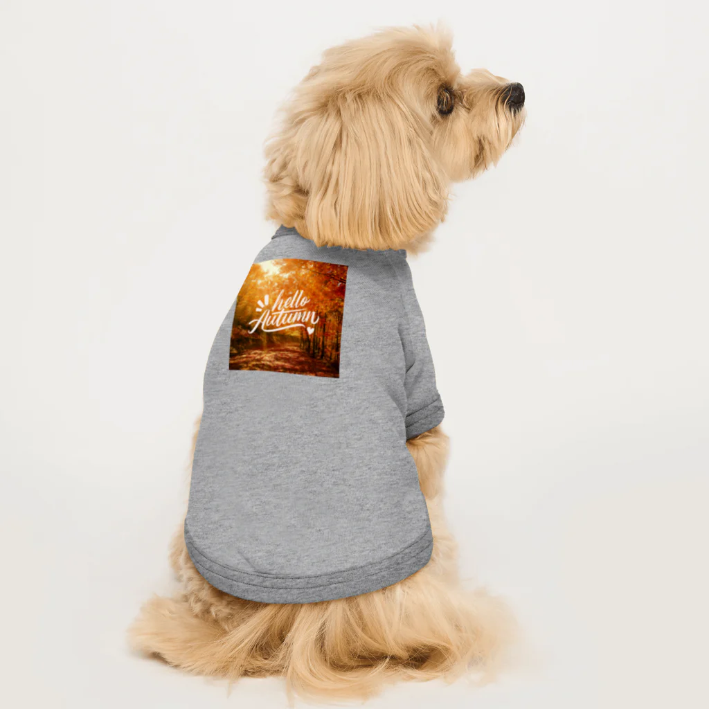 KSK SHOPのHELLO AUTUMN Dog T-shirt