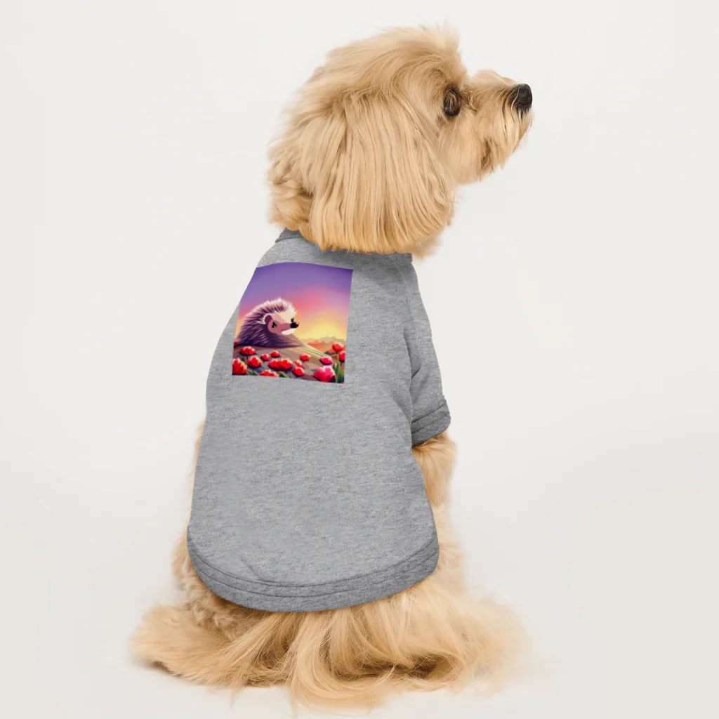 koba777のドット絵ハリネズミ Dog T-shirt