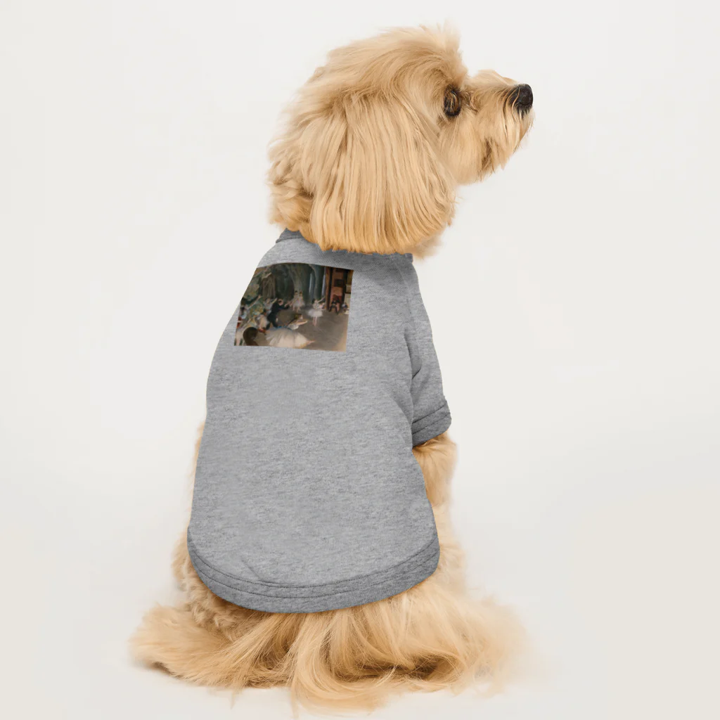 名画館のドガ「舞台のバレエ稽古」　エドガー・ドガの絵画【名画】踊り子シリーズ Dog T-shirt