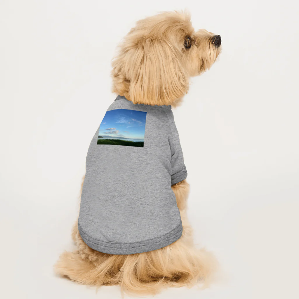 ブルームーンのあおぞらとびわこにいやされます。 Dog T-shirt