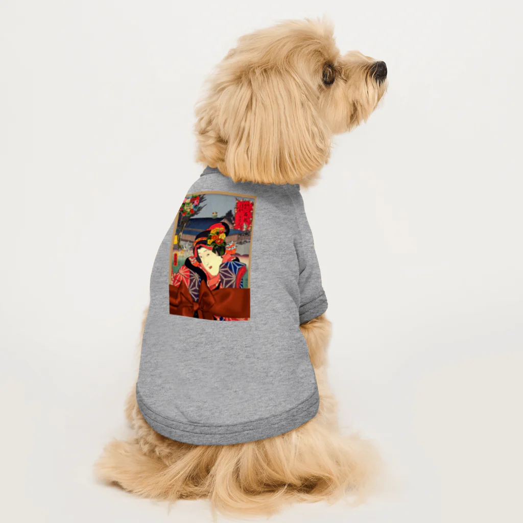 saitosekaiのお江戸ガーリー Dog T-shirt