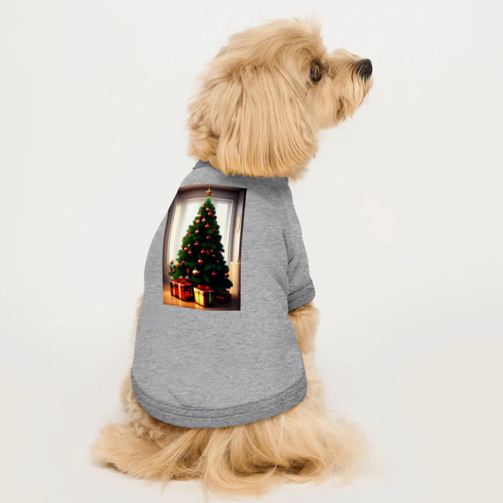 千裕アトリエ（いつもありがとう）のクリスマスギフトとツリー Dog T-shirt