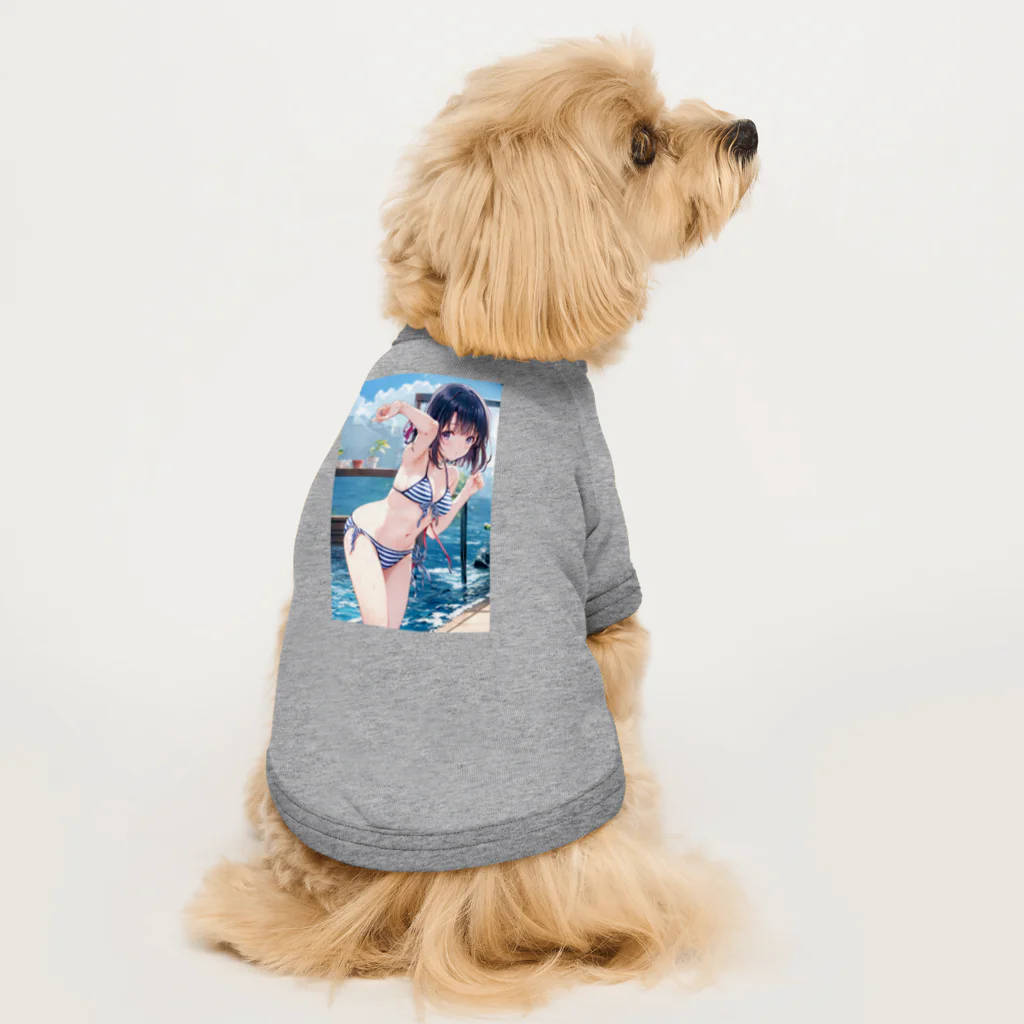 仮想の妖精たち: AI美少女の魅力のデジタル夢幻アートシリーズ Dog T-shirt