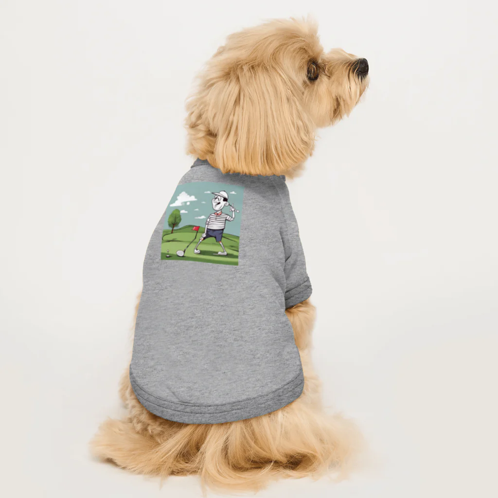 genki121227の面白ゴルファー Dog T-shirt