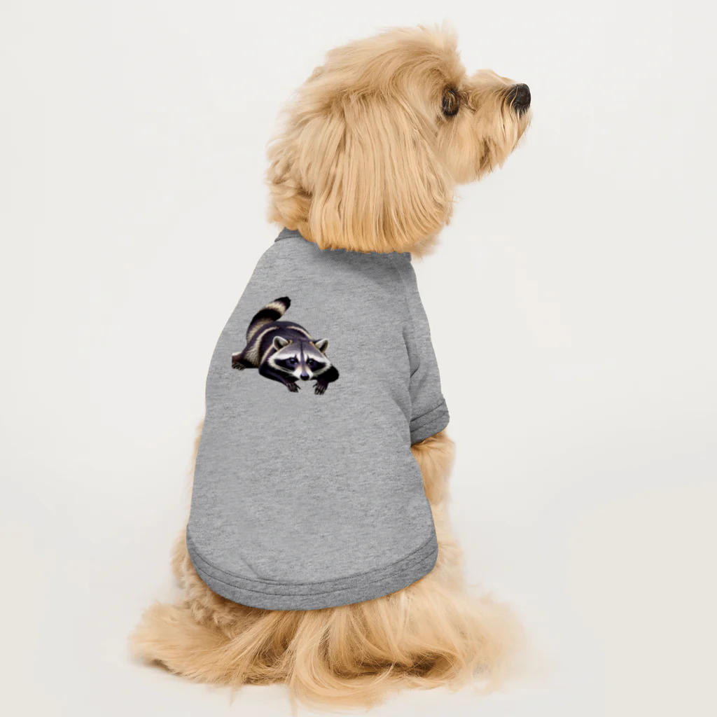 AI イラスト工房の平伏あらいぐま Dog T-shirt