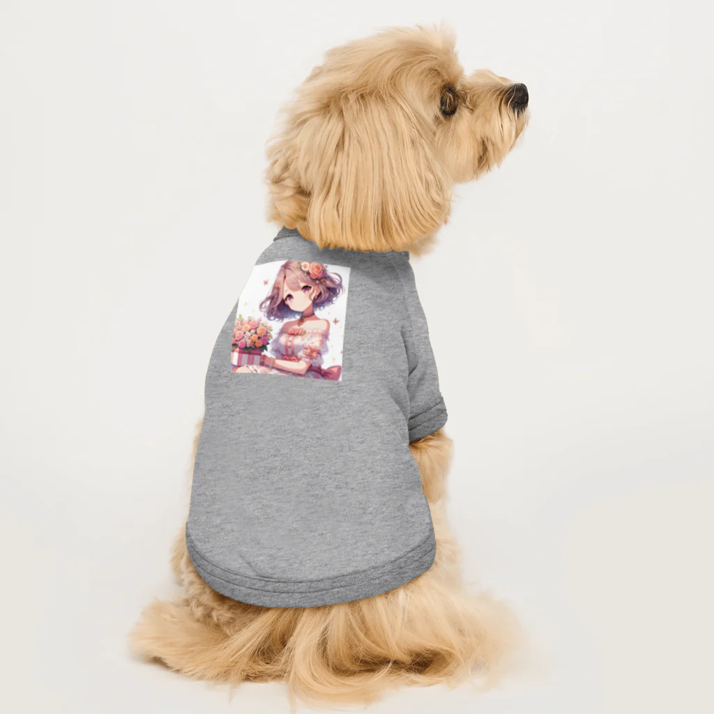 raio-nの春の花畑と少女 Dog T-shirt