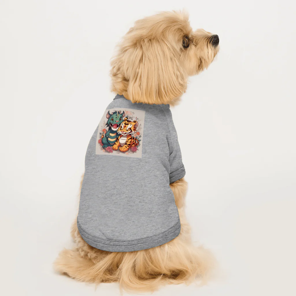 enryuu'sCLUBのPrettywithタイガー＆ドラゴン Dog T-shirt