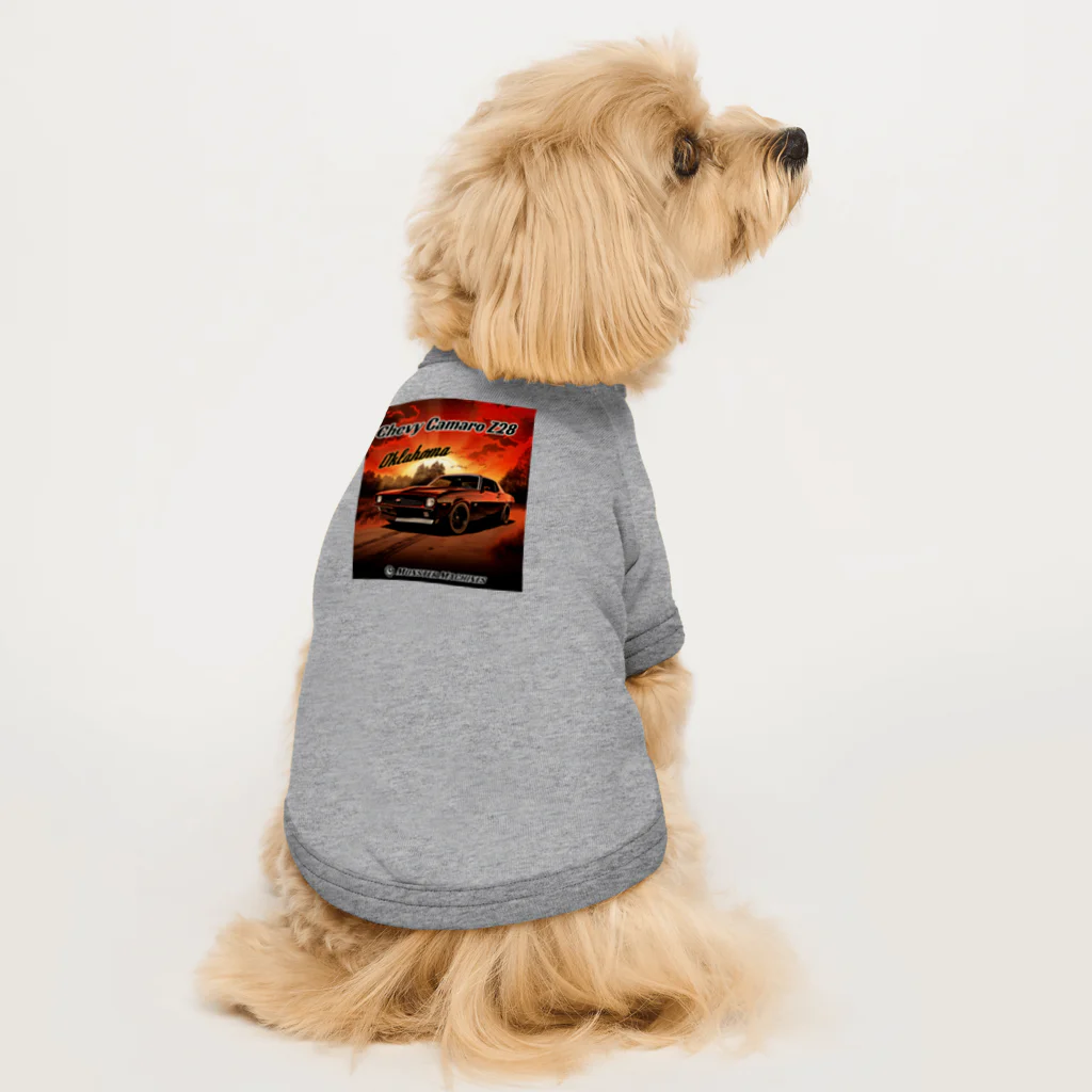 ｱｰﾄｷﾞｬﾗﾘｰ こっそり堂 (笑のChevy Camaro Z28 Oklahoma モンスターマシーン Dog T-shirt