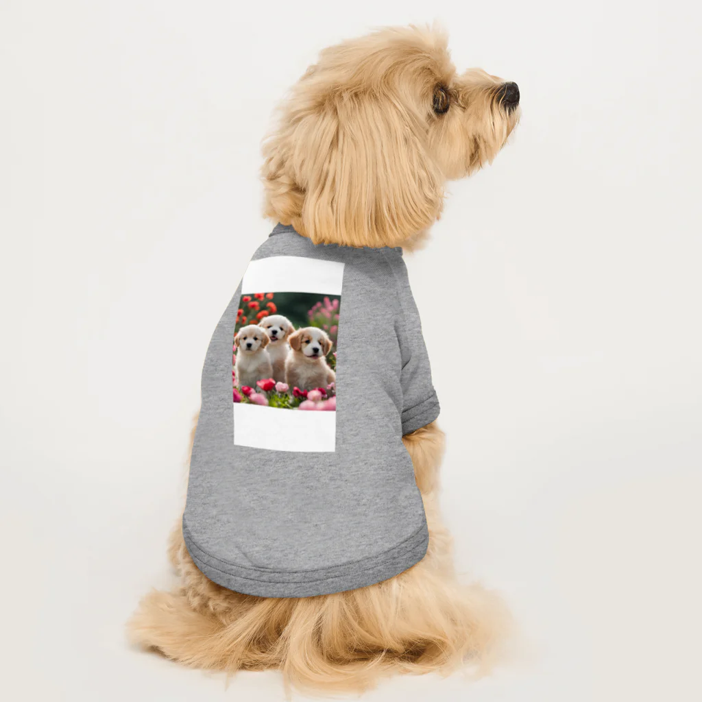 ぱむぱむのかわいい仔犬のグッズ ドッグTシャツ