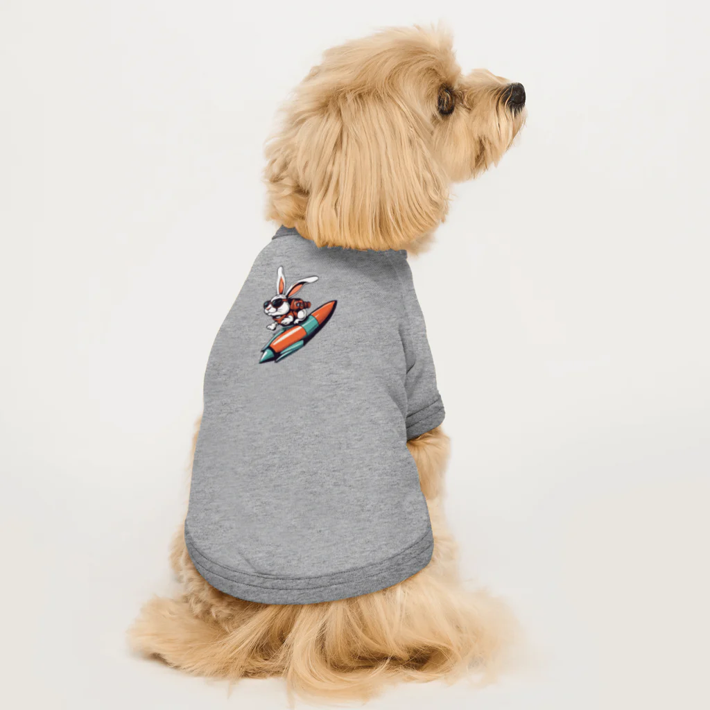 ロケットうさぎのロケットうさぎ　ミッション遂行 Dog T-shirt