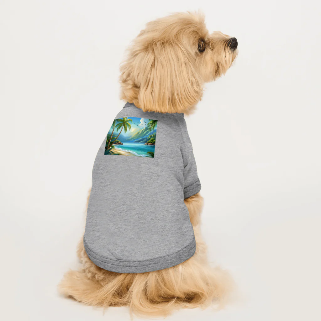 Happy Shopの南国の静かな海 Dog T-shirt