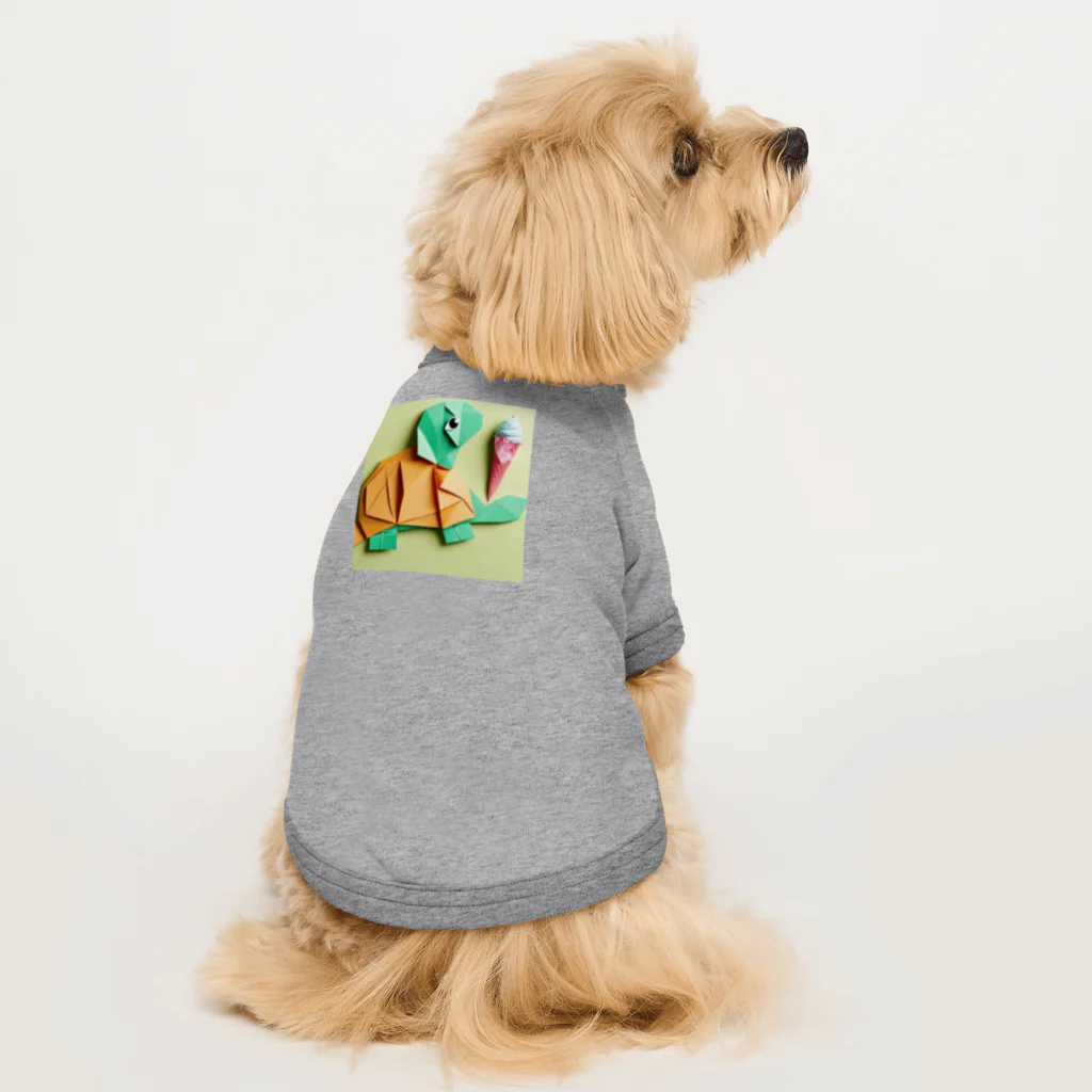 yumiceのice meets オリガミカメ Dog T-shirt