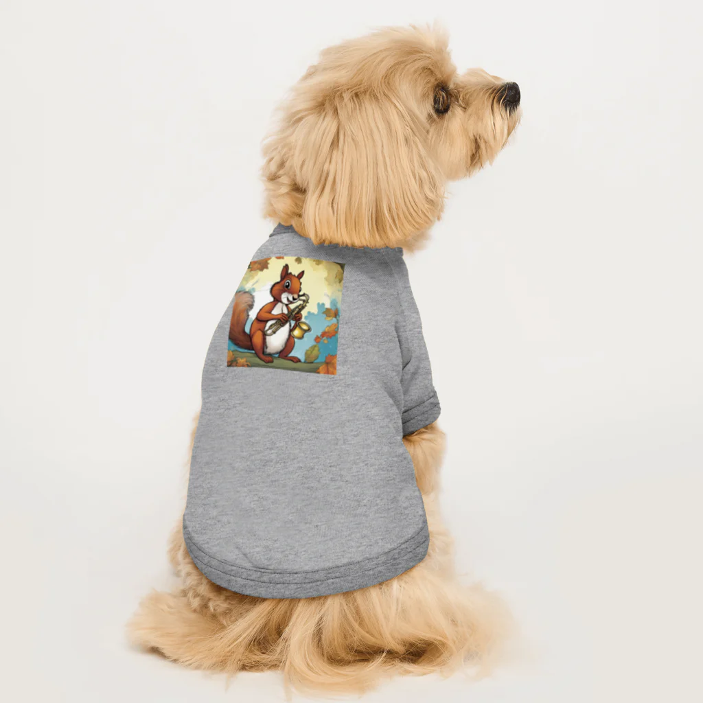 mari0909のリスがサックスを Dog T-shirt