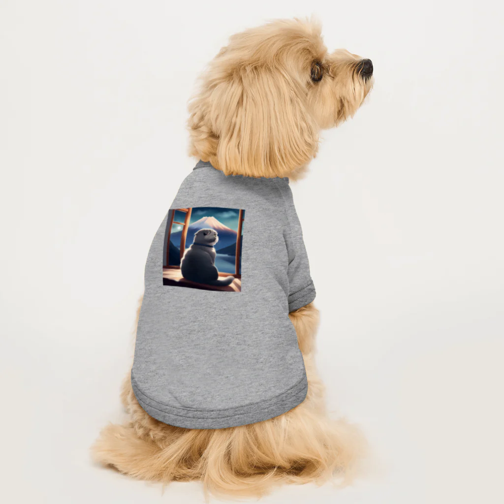 福きたるのすこと空　富士山バージョン Dog T-shirt