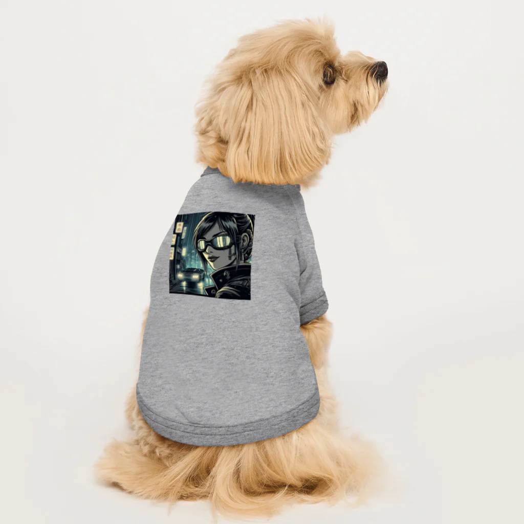 kangekiのサイバーパンクガールNo.33 Dog T-shirt