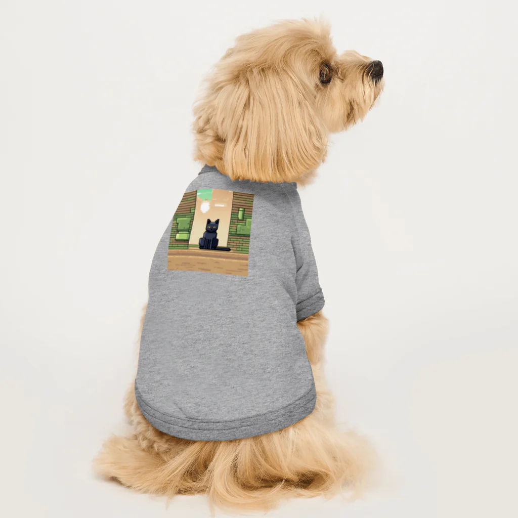 mutounの街中でたたずむ黒猫 Dog T-shirt