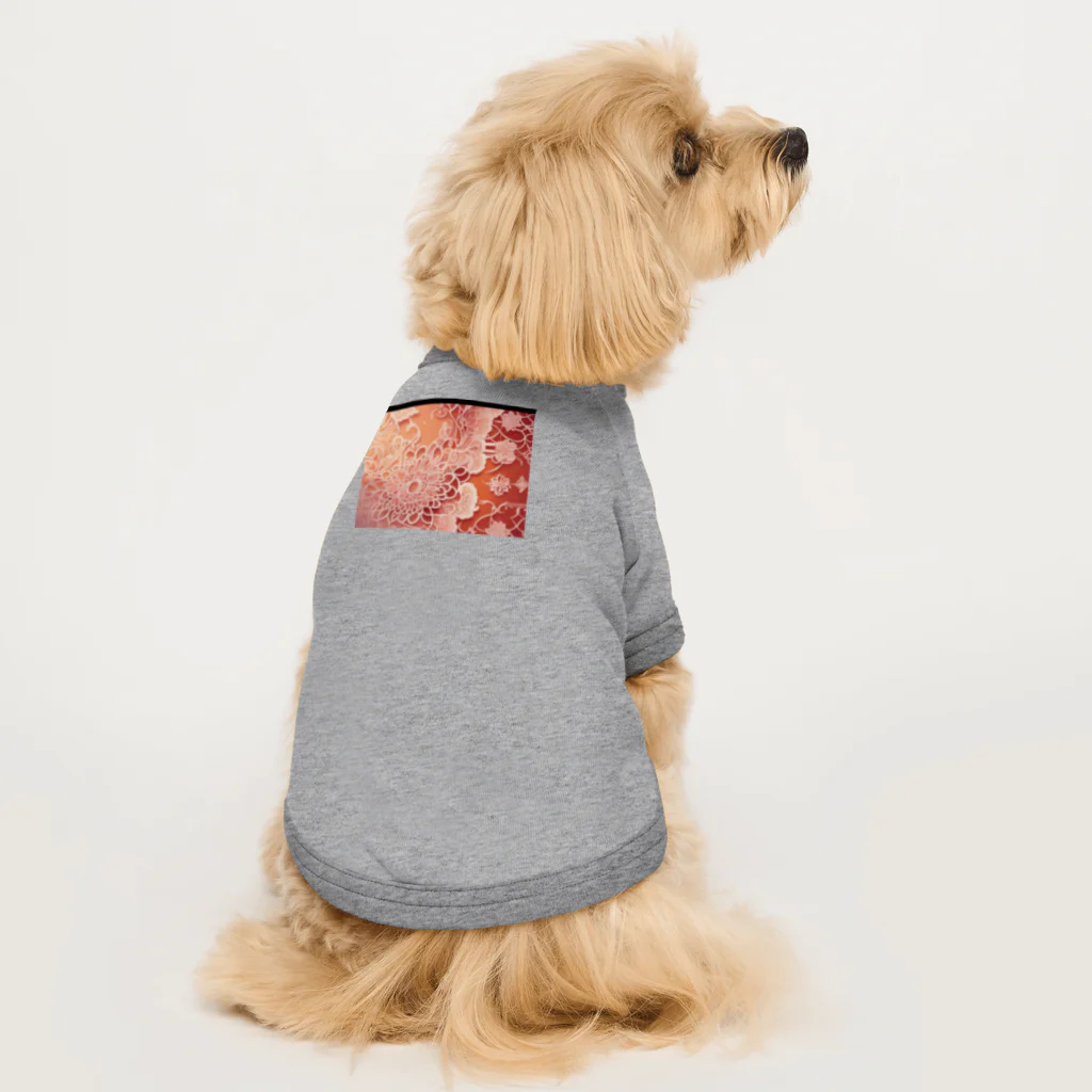 テフラんずのフラワーローズ Dog T-shirt