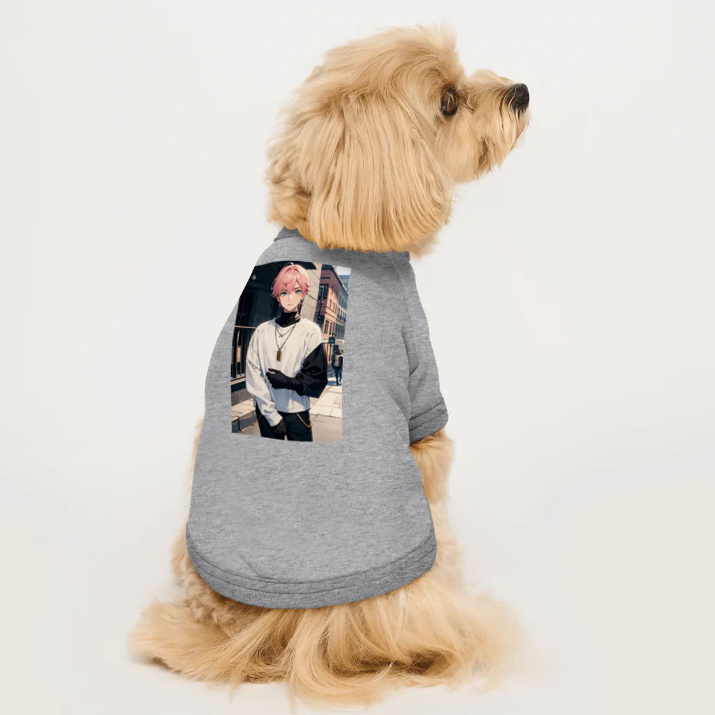 にこにこイケメンファクトリーの桜木ハルト　"シャーベット・スプラッシュ・イケメン・コレクション！！" Dog T-shirt