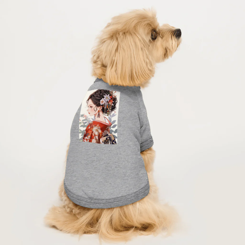 AQUAMETAVERSEの和服姿の女性　sanae 2074 Dog T-shirt