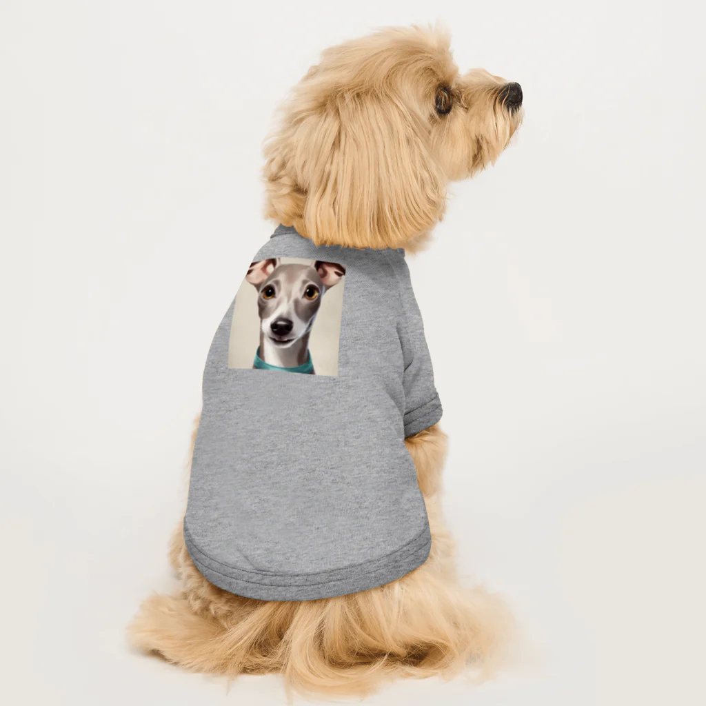 hono想(そう)イタグレ日記の笑顔のイタリアングレーハウンド Dog T-shirt