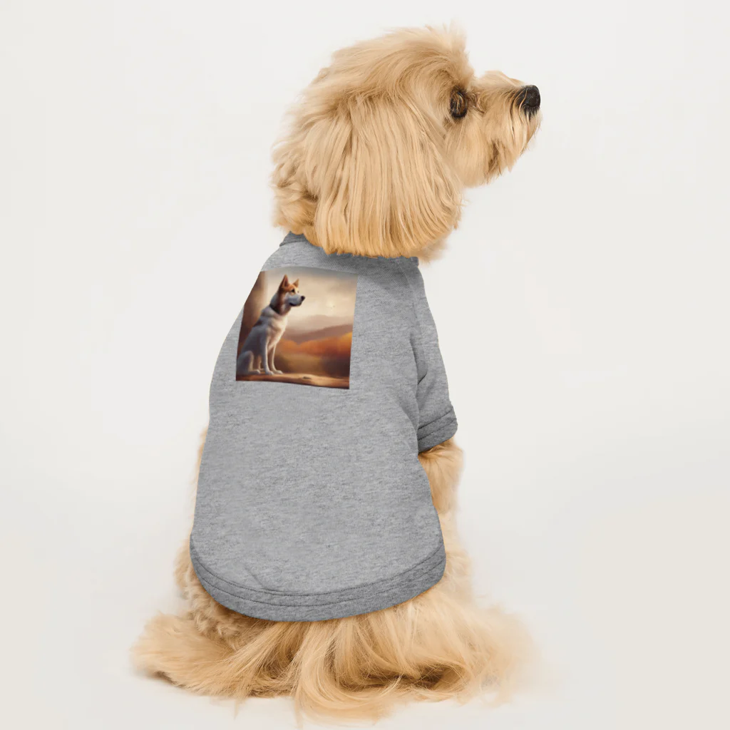 me-tooの遠くを見つめる愛犬 ドッグTシャツ