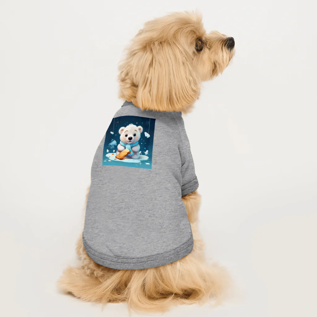 りんりんの可愛いシロクマちゃんショップ　かわいいよ！のトーストお食べる白くまちゃん Dog T-shirt