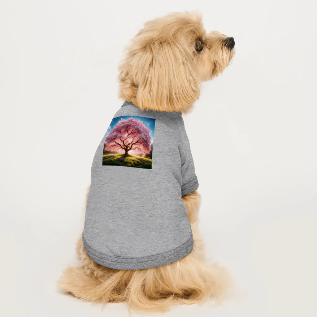 ニコショップの桜の木 Dog T-shirt