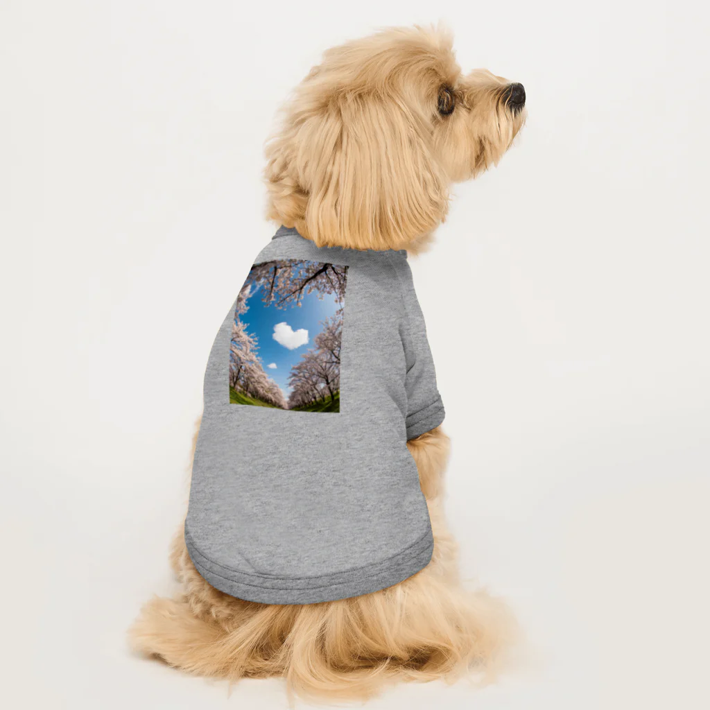 ぱんだまんのダブルハート Dog T-shirt