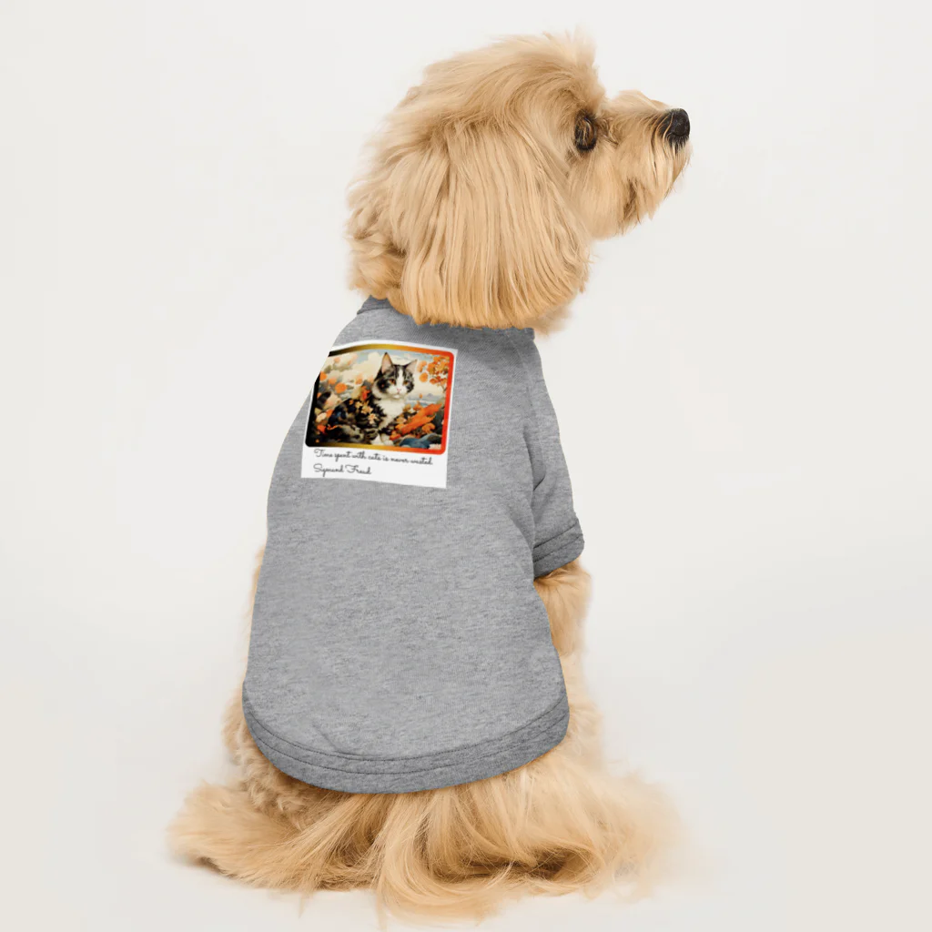 adarahの和風アートと三毛猫 Dog T-shirt