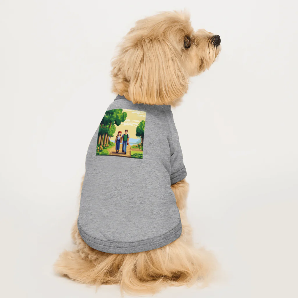 kichamanの散歩デート Dog T-shirt