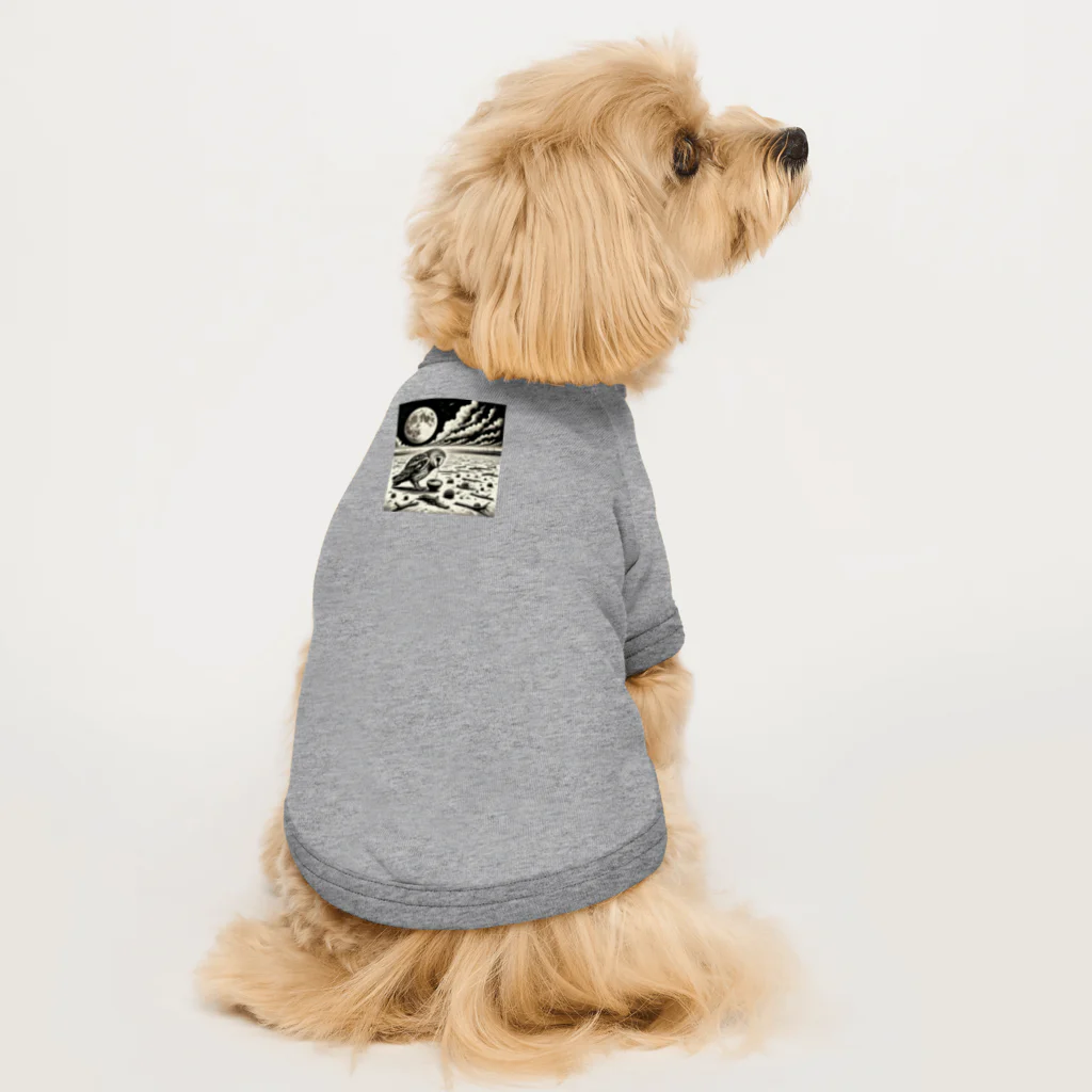 kotpopのSilent Flight: The Impact of Climate Change on Owl Food Scarcity Dog T-shirt