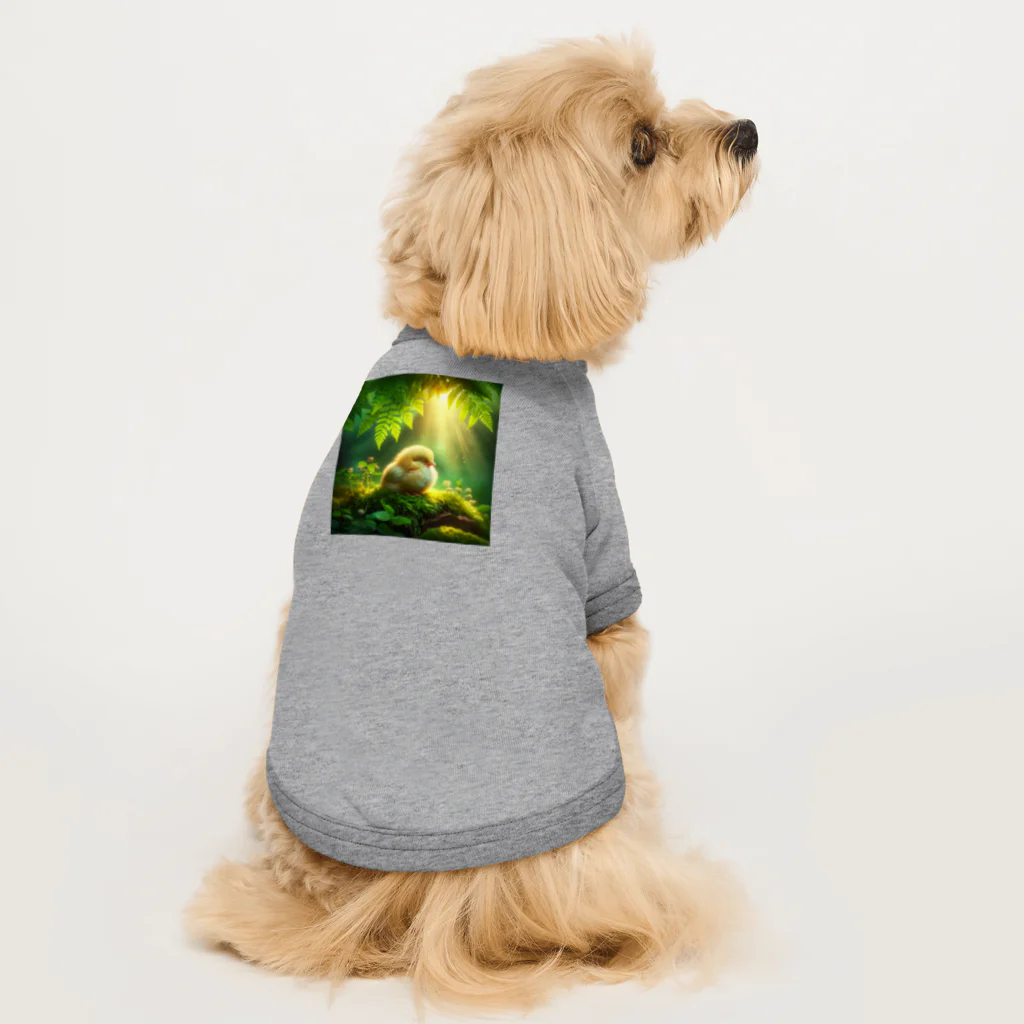 きっとカワイイ何でも図鑑の眠るひよこ Dog T-shirt