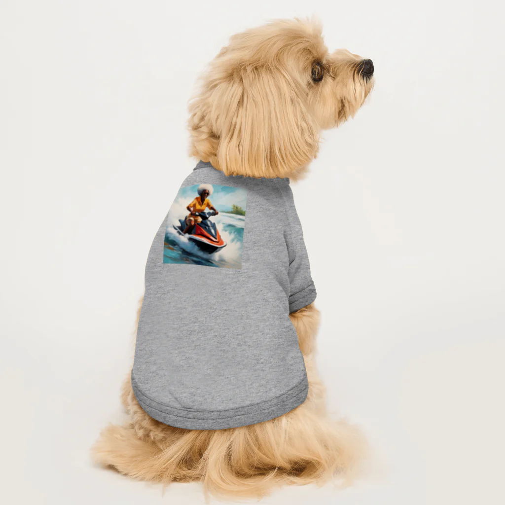 qloのジェットスキー乗り乗りグランマ Dog T-shirt