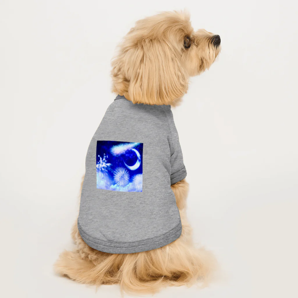 mantahiの星と花火 Dog T-shirt